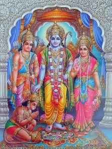 Rama-Sita, Lakshman and Hanuman